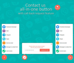 Contact us all-in-one button with callback request feature for WordPress