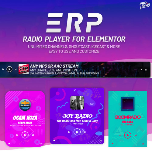 Erplayer  Radio Player for Elementor