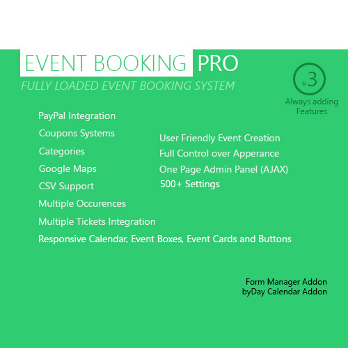 Event Booking Pro  WP Plugin [paypal or offline]