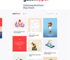 Gutentype 100% Gutenberg WordPress Theme for Modern Blog