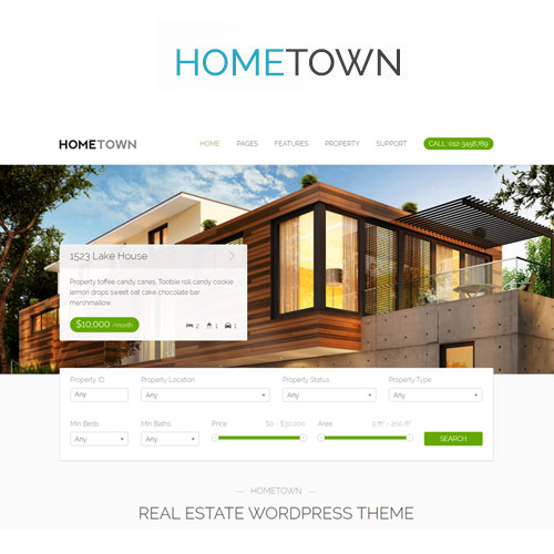 Hometown  Real Estate WordPress Theme