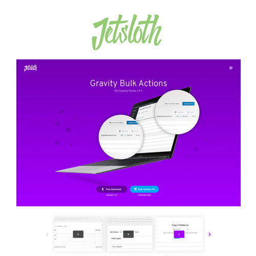 Jetsloth  Gravity Forms Bulk Actions Pro
