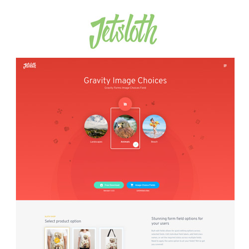 Jetsloth  Gravity Forms Image Choices