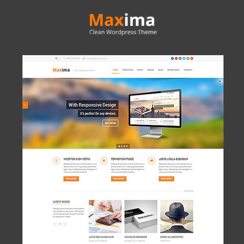 Maxima  Retina Ready WordPress Theme