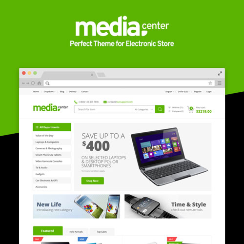 MediaCenter  Electronics Store WooCommerce Theme