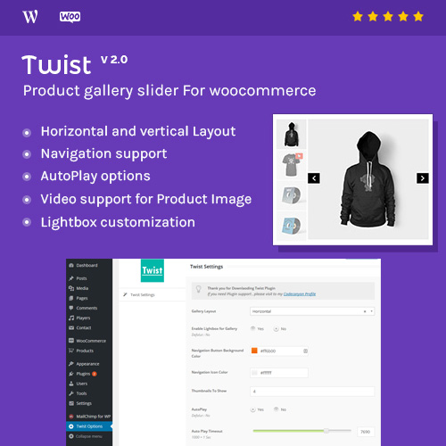 Product Gallery Slider for Woocommerce  Twist