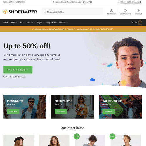 Shoptimizer  Fastest WooCommerce WordPress Themes