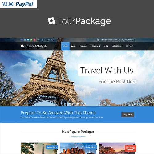 Tour Package  WordPress Travel/Tour Theme