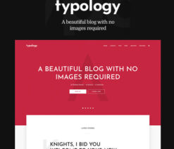 Typology  Text Based Minimal WordPress Blog Theme