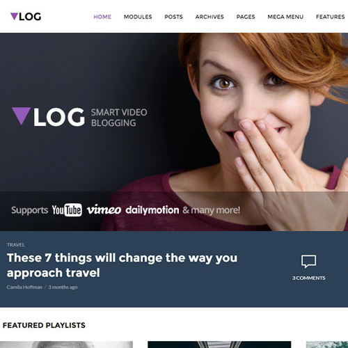 Vlog  Video Blog / Magazine WordPress Theme