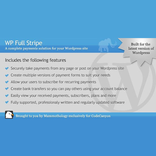 WP Full Stripe  Subscription and payment plugin for WordPress