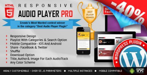 HTML Audio Player PRO