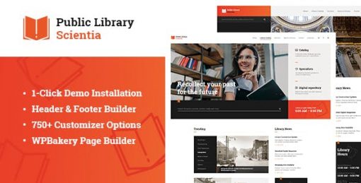 Scientia  - Public Library & Book Store Theme