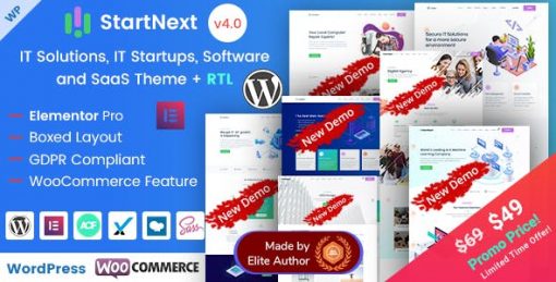 StartNext  - Elementor IT & Business Theme